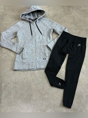 Womens UNDER ARMOUR/GYMSHARK Storm Jacket & Leggings, sz Medium